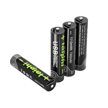 NOVO 100% 1,5 V USB AAA bateria de iões de lítio 1110mwh capacidade de polímero de lítio recarregável USB usb bateria de lítio