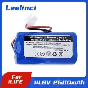 Leelinci 14.8 V 2600mah 3200Mah Bateria de Lítio Para o ILIFE A4 A4s V7 A6 V7s Plus Robô Aspirador de pó ILife 4S 1P Capacidade Total