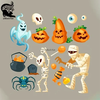 Nova Halloween Conjunto De Corte De Metal Morre Esqueleto Zumbi Aranha, Fantasma, Doces Olho De Veneno Grave Estêncil Para Scrapbooking