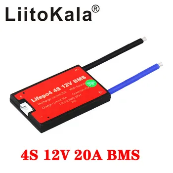 LiitoKala 18650 BMS 4S 12V 20A Impermeável BMS Para Recarregável da Bateria Lifepo4 Com a Mesma Porta para 3.2 V da bateria Lifepo4