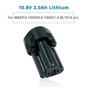 10.8 Volts/12V 2.0 Ah Lítio-Íon Ferramentas de Bateria para Makita 2000mAh BL1013 BL1014 CL100DW CL100DZ CL102DZX LCT203W