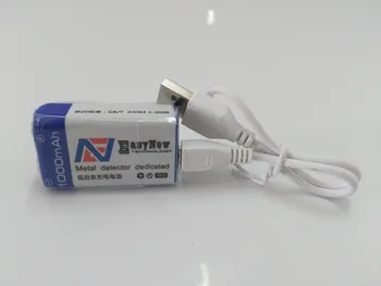 SHSEJA 9V 1000mAh bateria de iões de lítio 6F22 USB bateria recarregável detector de brinquedo bateria recarregável com cabo micro USB