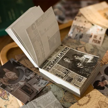 165Page Vintage Pequeno Livro de Fundo Papel de Material de BRICOLAGE Scrapbooking Álbum Revista Artesanato Decorativo em Papel Manuscrito Diário