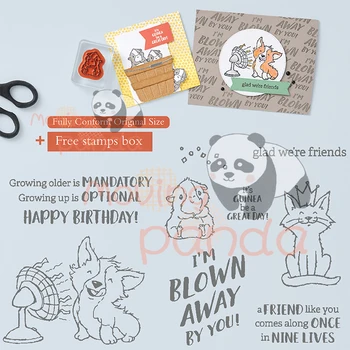 Mover O Panda Novo Gato Bonito Clara Selos E Cortantes (Para Cartões De Papel Artesanal Álbum De Fotografias Artesanais De Decoração Em Relevo Morre