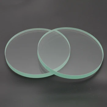 Vendas diretas da fábrica temperado espelho de vidro de alta temperatura do disco de observação lente 22mm-50mm espessura de 8mm-20mm