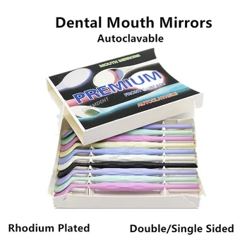 5Pc Instrumentos Dentários em Ortodontia Fotografia Boca Espelhos Ródio Superfície Frontal Exame Vidro do Espelho Refletor de Clareamento dos Dentes