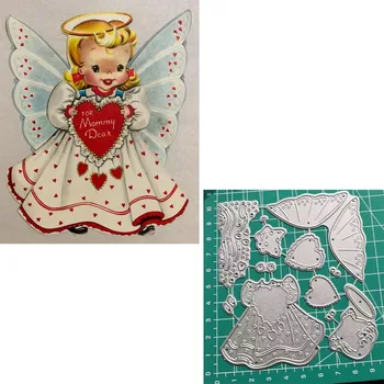 Bebê Anjo De Natal Vintage Girl Cortantes Para Scrapbooking Cartão De Papel Artesanal Artesanato