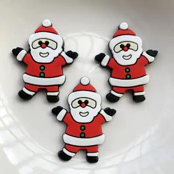 15pcs Papai Noel PVC liso de volta DIY presente de Natal decoração de telefone móvel/gancho/bolsa/roupa/ acessórios scrapbooking