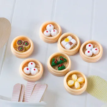 5pcs Simulação de Alimentos Navio em Miniatura Comida de Casa de Boneca Cozinha Jogar Brinquedos Resina Mini Gancho de cabelo de DIY Acessórios