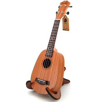 De 21 polegadas Pequeno Ukulele de Abacaxi em forma de Soprano Uku Atacado de Todo o Sapele Ukelele 4 Seqüência de Rosewood Fingerboard instrumento Musical