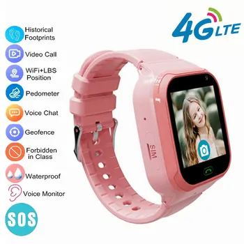 4G Smart Watch Crianças SOS GPS, LBS wi-FI de Posicionamento de Localização de Câmara HD SIM Cartão de Chamada de Telefone Smartwatch para Crianças IOS Android