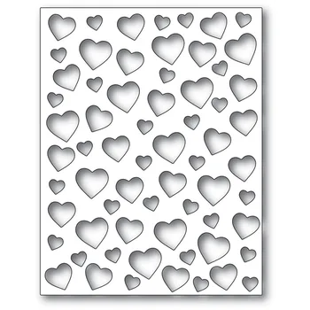 Confetes de Coração Placa de Metal de Corte Morre Estênceis para Scrapbooking Carimbo/Álbum de Fotos Decorativo em Relevo o Papel de DIY Cartões