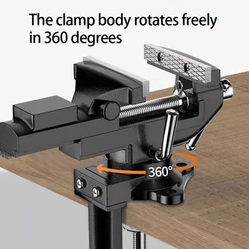 360 graus de rotação multifuncional morsa giratória rosca torno de bancada fixo ferramenta de reparo do mini torno morsa bancada de trabalho