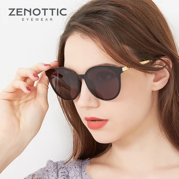 ZENOTTIC Óculos de sol Para Mulheres Moda Rodada Quente do Vintage Espelho Magro Designer de Moda Oversized Óculos de Sol Óculos de Novo FL6211S