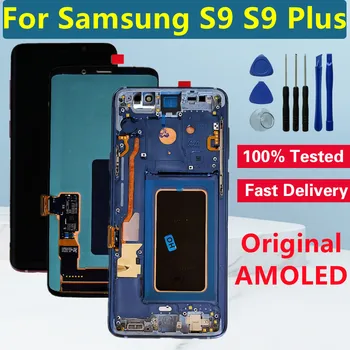 Original AMOLED Para Samsung Galaxy S9 G960 G960F tela LCD Touch Digitalizador Para Samsung S9 Mais G965F Tela LCD de Substituição