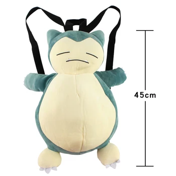 pokemon Snorlax Kawaii Ombros de Pelúcia mochila, saco de brinquedos de Pelúcia Boneco Cartoon Pequenos animais de pelúcia boneca de presente de aniversário de criança