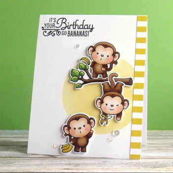 Chunky Monkey Transparente Clara de Silicone Carimbo/Selo para DIY Scrapbooking/Álbum de Fotos Decorativo Cartão de Tornar Claro Selos 4x6inch