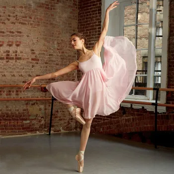 Mulheres Lírica Vestido De Chiffon Vestidos De Ballet Para As Meninas Do Ballet Tutu Contemporânea Trajes Adultos Collant Bailarina Dançando Roupas