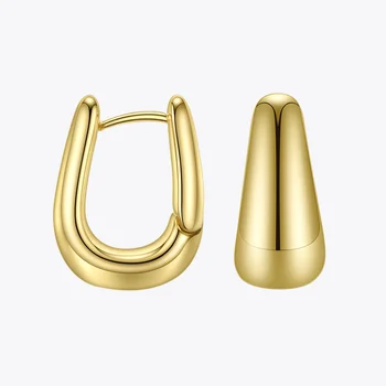 ENFASHION Forma de U os Brincos de Ouro de Cor Bonito Geométricas Pequeno Círculo de Aros Earings de Jóias de Moda Para as Mulheres, Presente Aros E191114