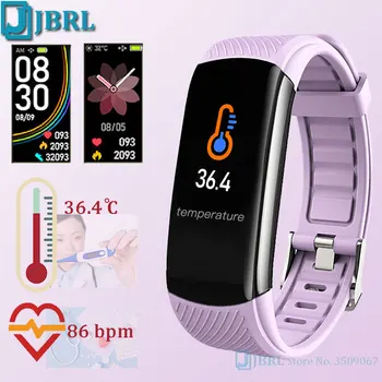 Novo Temperatura Inteligente Relógio Mulheres Homens eletrônico Smartband Para Android Ios Fitness Tracker Corpo do Esporte Relógio Inteligente Smartband