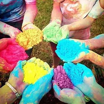1PC 100g/saco do Pó Colorido Para o Holi Parte Novidade do Festival de arco-íris a Farinha de Milho, Pó Colorido Piadas Piadas Engraçadas Gadget
