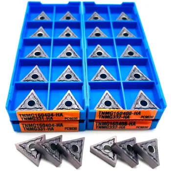TNMG160408 TNMG160404 HA PC9030 triângulo de pastilhas de metal duro intercambiáveis de metal de alta qualidade ferramentas para torneamento torno de ferramentas de ferramentas de torneamento