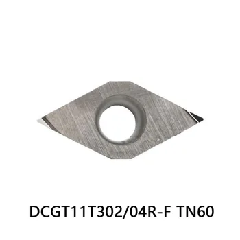 Original DCGT11T302R-F DCGT11T304R-F TN60 Pastilhas de metal duro para o Aço DCGT11T302 DCGT11T304 Torno Cortador de Ferramentas para Torneamento DCGT 11T302
