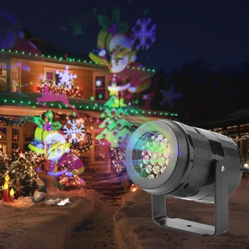 Projetor de LED de Luz de IP65 Waterproof a Lâmpada de Projeção de Natal Padrão de Luzes da Fase de Atmosfera Tempestade de neve Exterior Férias de Iluminação