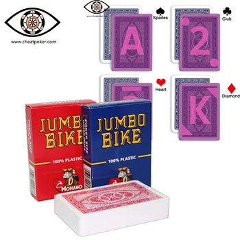 Modiano Infravermelho Marcados de Cartas de Jogar por UV Leitor Jumbo Moto Show de Mágica Decks de Plástico Anti-Batota Poker