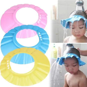 1Pc Ajustável EVA do Champô do Chuveiro Pac para o Banho do Bebê Crianças touca de Banho de Chapéu de Cuidados com o Bebê do Banho de Proteção para a Criança Duche Acessório