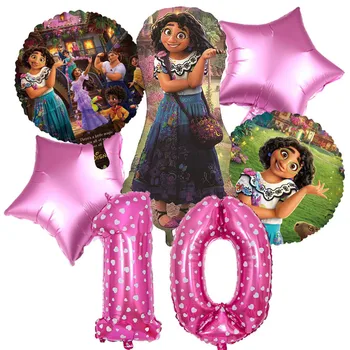 Disney Encanto Da Festa De Aniversário Do Balão 1 2 3 10 16 18 20 Número De Boas-Vindas Bola De Arco De Fundo, Decoração Casa, Decoração Mirabel Presente