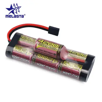 Melasta 8,4 V 4200mAh 7Cell Corcunda Pacote de conjunto de baterias NiMH com Traxxas Descarga Plug para RC Carro de Corrida