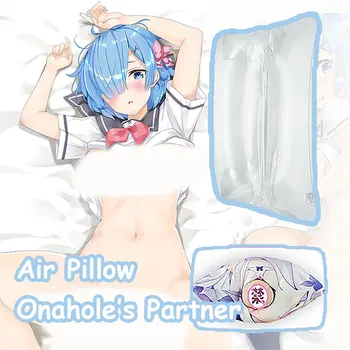 Dakimakura Sexo Inflável Travesseiro De Anime Waifu Rem Zero Dois, Metade Do Corpo Dakimakura Onahole Recipiente De Ar Travesseiro Masturbação
