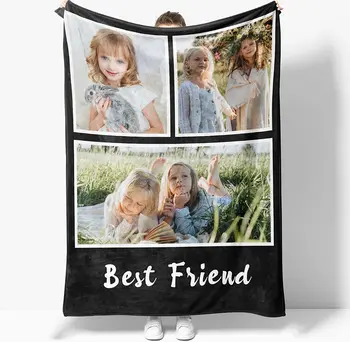 Personalizado Cobertores Personalizados com Fotos do Nome para Crianças Menino Menina e Adultos Personalizado Cobertor Presente de Aniversário