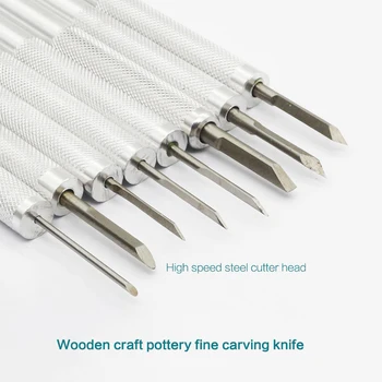 De alumínio, punho de madeira carving faca artesanal diy escultura em madeira faca de cerâmica de seleção de escultura faca micro-escultura conjunto de ferramentas