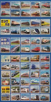 6 Conjunto,o Total de 60 PCS,Japão Selos postais,de Trem,Selos Usados com Pós Marca,Coleção de selos