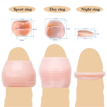 3PCS Multifunções Prepúcio Correção Pênis Anéis de retardar a Ejaculação Masculina Castidade Dispositivo de Parafuso Forma Galo Anel de Brinquedos Sexuais Para Homens