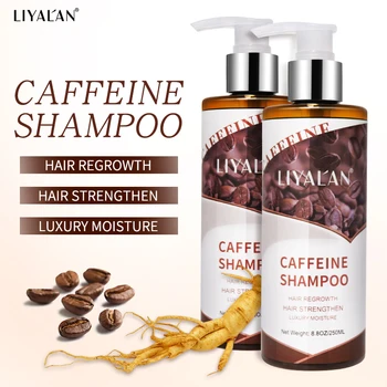 LIYALAN Cafeína Shampoo Hair Regrowth Fortalecer Tratamento da Perda de Cabelo queda de Cabelo, Crescimento Nutrir Anti-Caspa Vegan Cuidados com os Cabelos