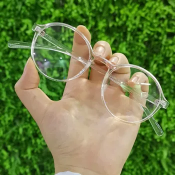 NOVA Moda das Mulheres de Óculos de Armação de Homens, Óculos de Armação Vintage Rodada Limpar Lente de Óculos Ópticos Espetáculo Moldura Transparente