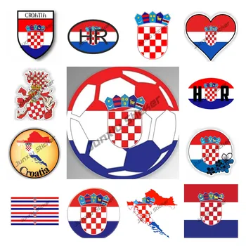 Criativo Croácia Etiqueta do Carro do Mapa de Decalque Sinalizador de Acessórios de Futebol da Croácia a Croácia RH Bandeira Código do País Impermeável de Vinil Decalque