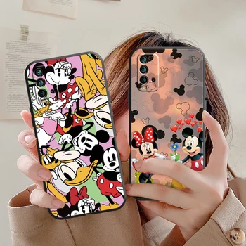 Mickey de Disney Caso De Telefone Xiaomi Redmi 8 8A Nota 8 2021 8 8 Pro Preto TPU Macio Unisex Volta Casca Protetora Original Coque
