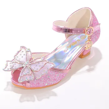 Crianças Sereia Ariel Sandálias Cinderela Halloween Flats Meninas Carnaval De Verão Princesa Mary Jane Shoes Sapatos De Glitter