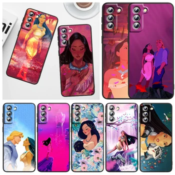 Disney Pocahontas Caso de Telefone Para Samsung Galaxy S22 S23 S20 S21 FE Ultra Lite Pro S10 S10E S9 Plus Preto 5G Funda Tampa