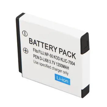 1200mAh NP-50 KLIC-7004 D-LI68 Recarregável Bateria da Câmera Para FUJIFILM FinePix KODAK EasyShare PENTAX Optio S12 Backup de Bateria
