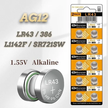 Novo 10PCS AG12 L1142 LR43 301 386 1,5 V Pilhas de Lítio de Proteção Ambiental Botão de Bateria para Bateria de Relógio Remoto