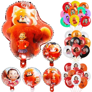 Disney Transformando Vermelho Meilin Balões De Desenhos Animados Figura Balão De Festa Decoração De Suprimentos Local De Layout Adereços Preste Favores Presente Das Crianças