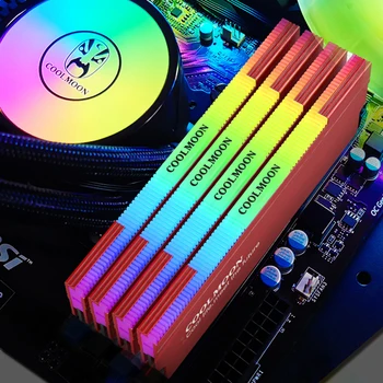 COOLMOON D134S RAM Dissipador de calor de Alta Compatibilidade 5V 3 ARGB Memória Espalhador mais frio Endereçável RGB de Refrigeração Colete para PC Desktop