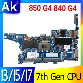 Para HP Elitebook 850 G4 840 G4 Laptop placa-Mãe placa-mãe com I3 I5 I7 7ª Geração da CPU UMA 6050A2854301 placa-Mãe DDR4