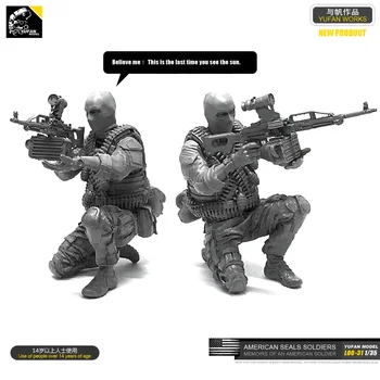 1/35 Resina Figura kits de Soldado modelo Soldierself-montado LOO-31