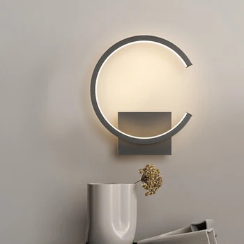 LED, Lâmpada de Parede do Quarto de Personalidade Lâmpada de Cabeceira Nórdicos Sala de estar de plano de Fundo de Parede de Luz Simples Iluminação Interior Lâmpadas do Corredor